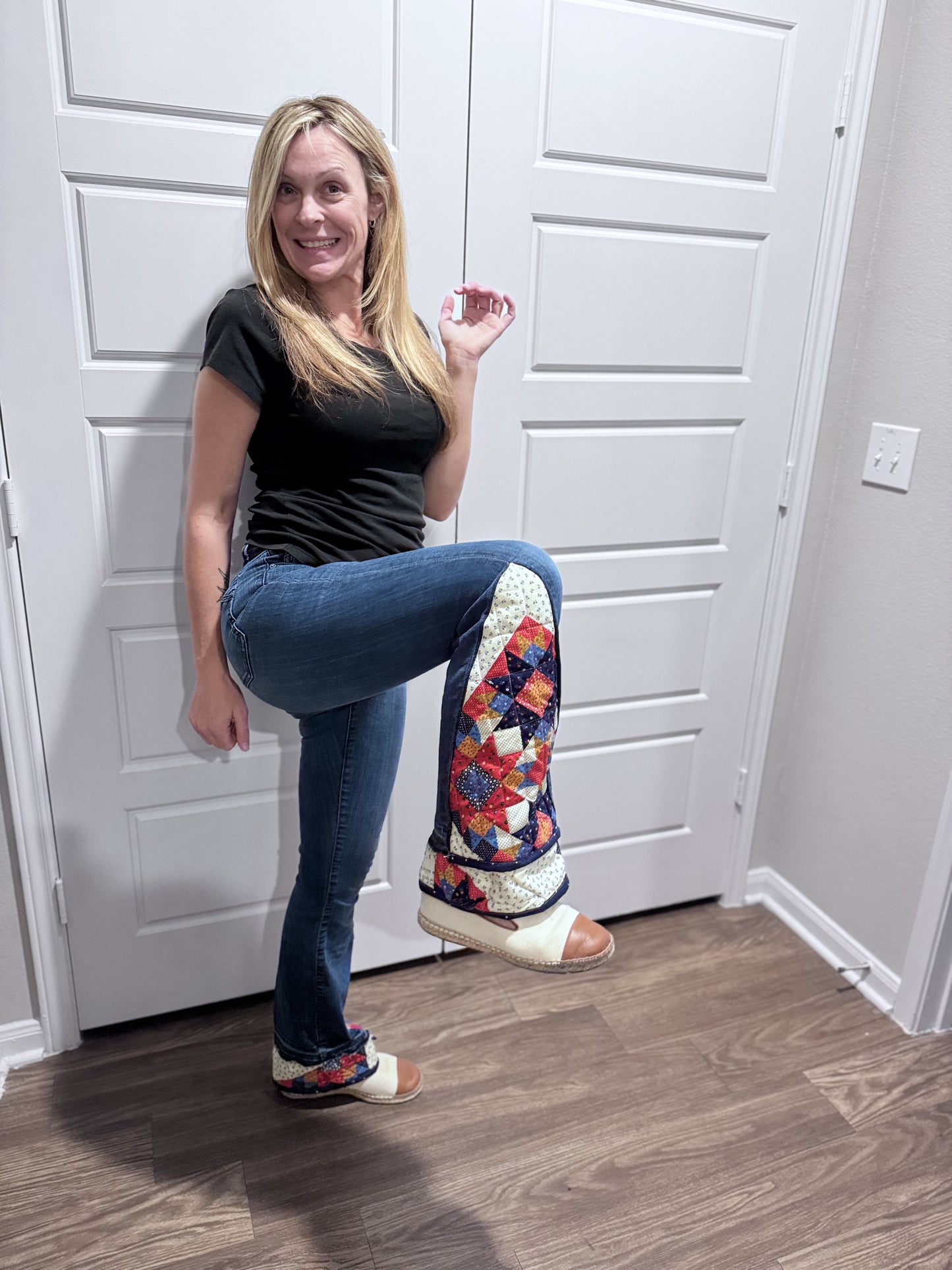 Quilted Up-cycled Jeans (Made to Order)