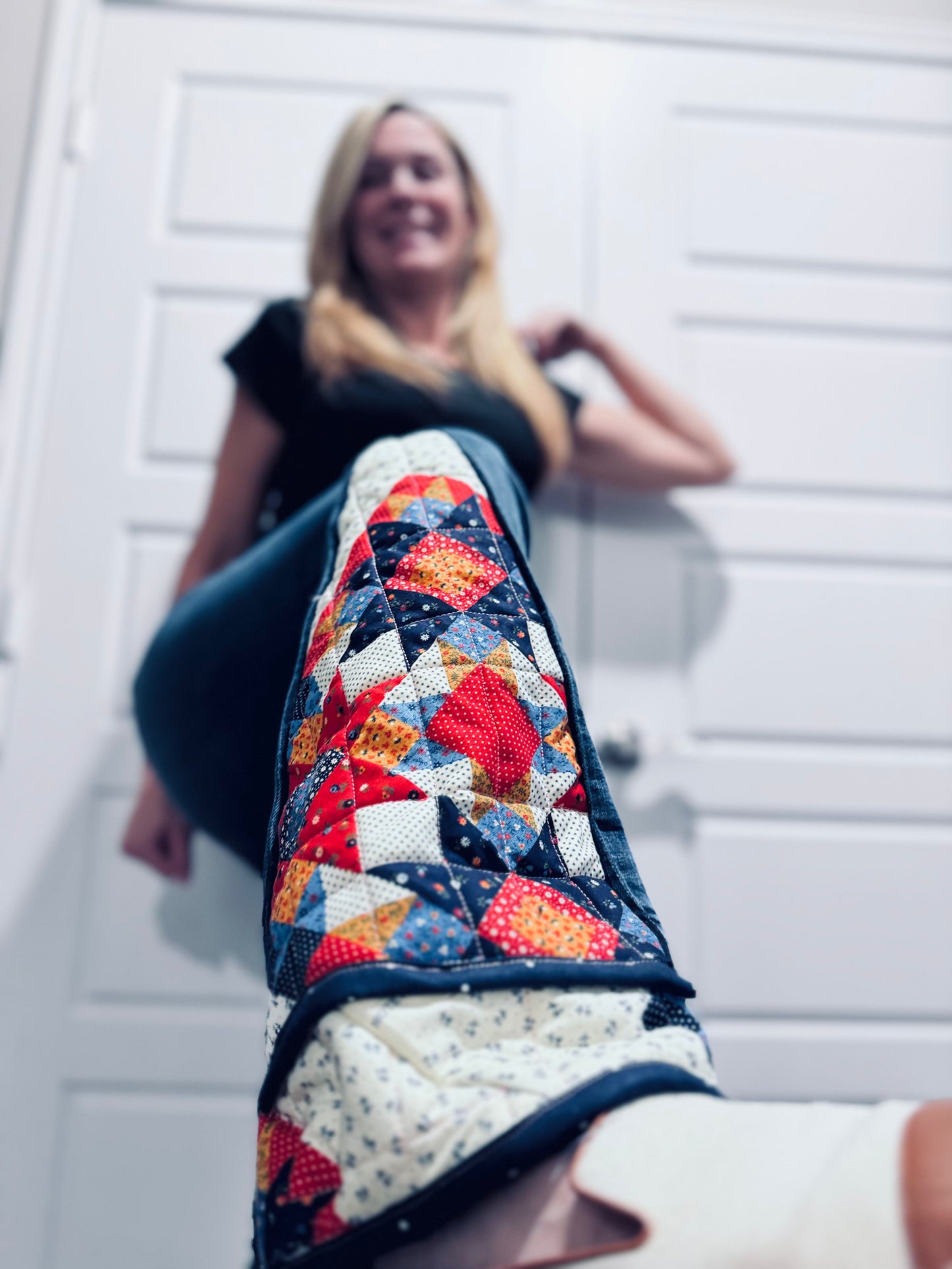 Quilted Up-cycled Jeans (Made to Order)