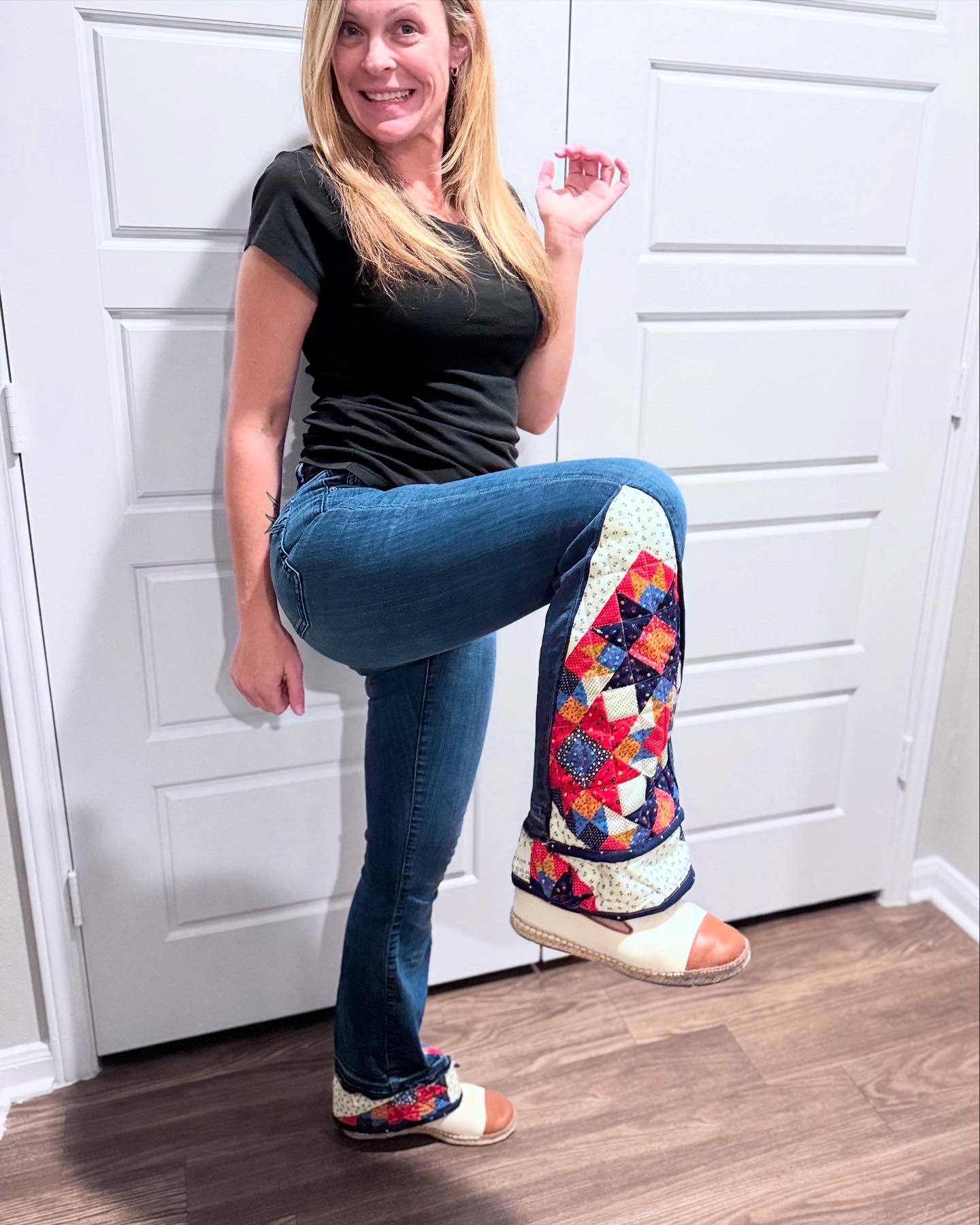 Quilted Up-cycled Jeans (Made to Order)