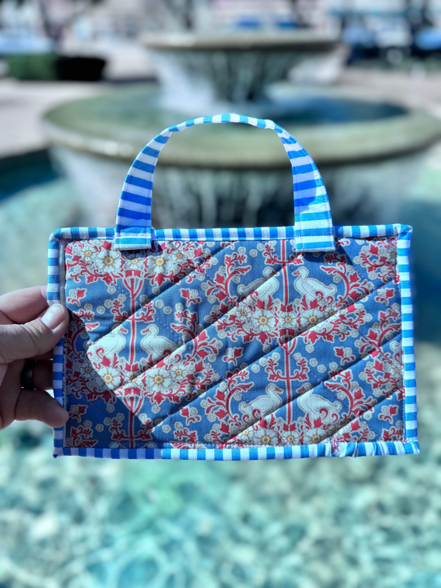 Small Project Bag Tilda Blue Check