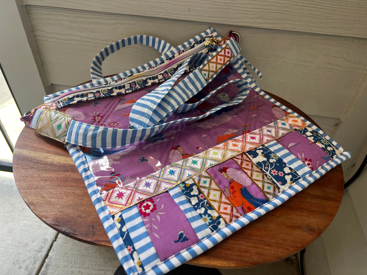 Project Bag Strap Blue Stripe