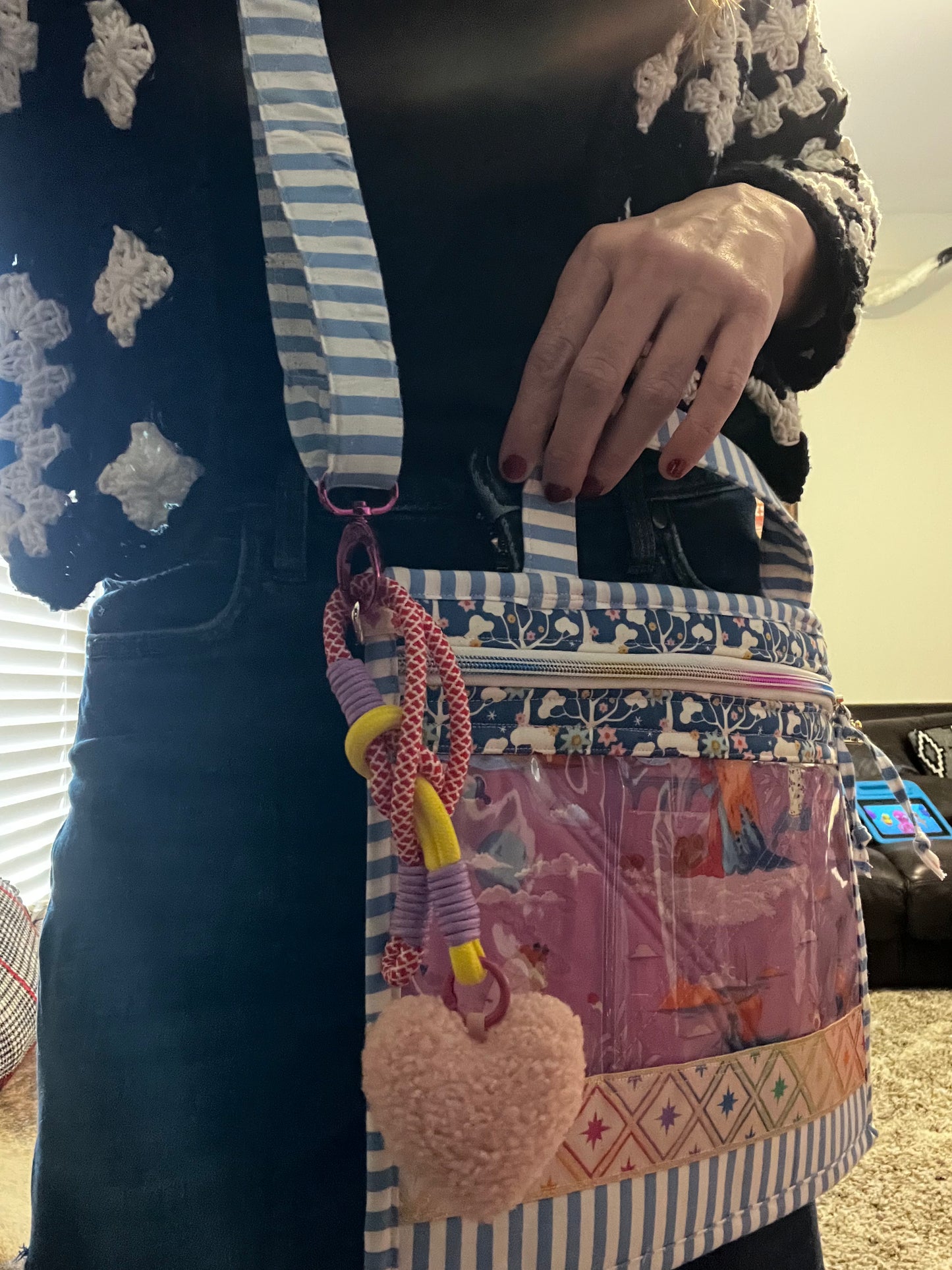 Project Bag Strap Blue Stripe
