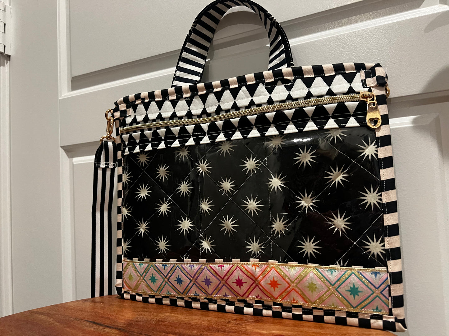 Black and White Quilt Star Bag Crossbody