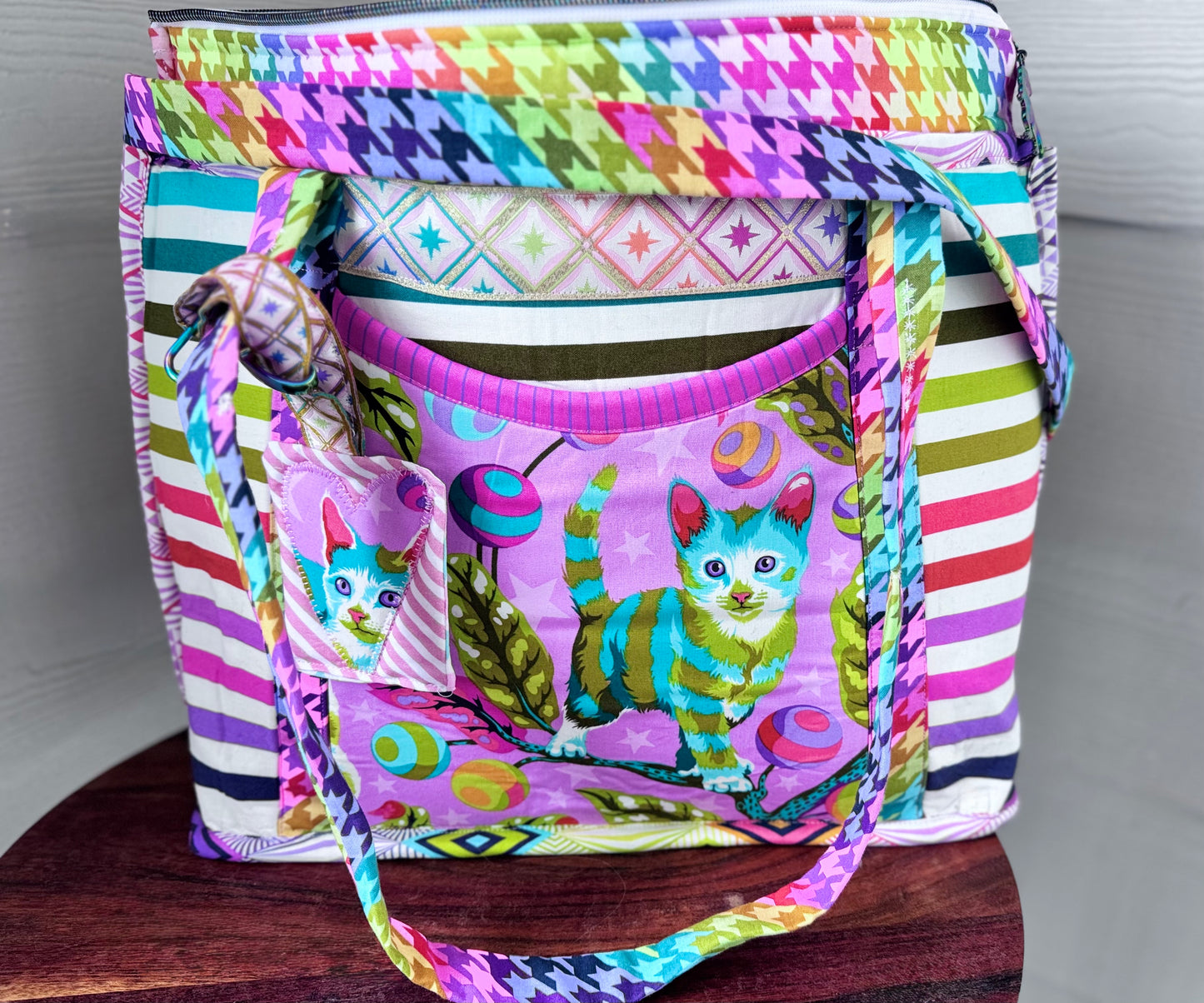 Disco Kitty Tote Purse Bag