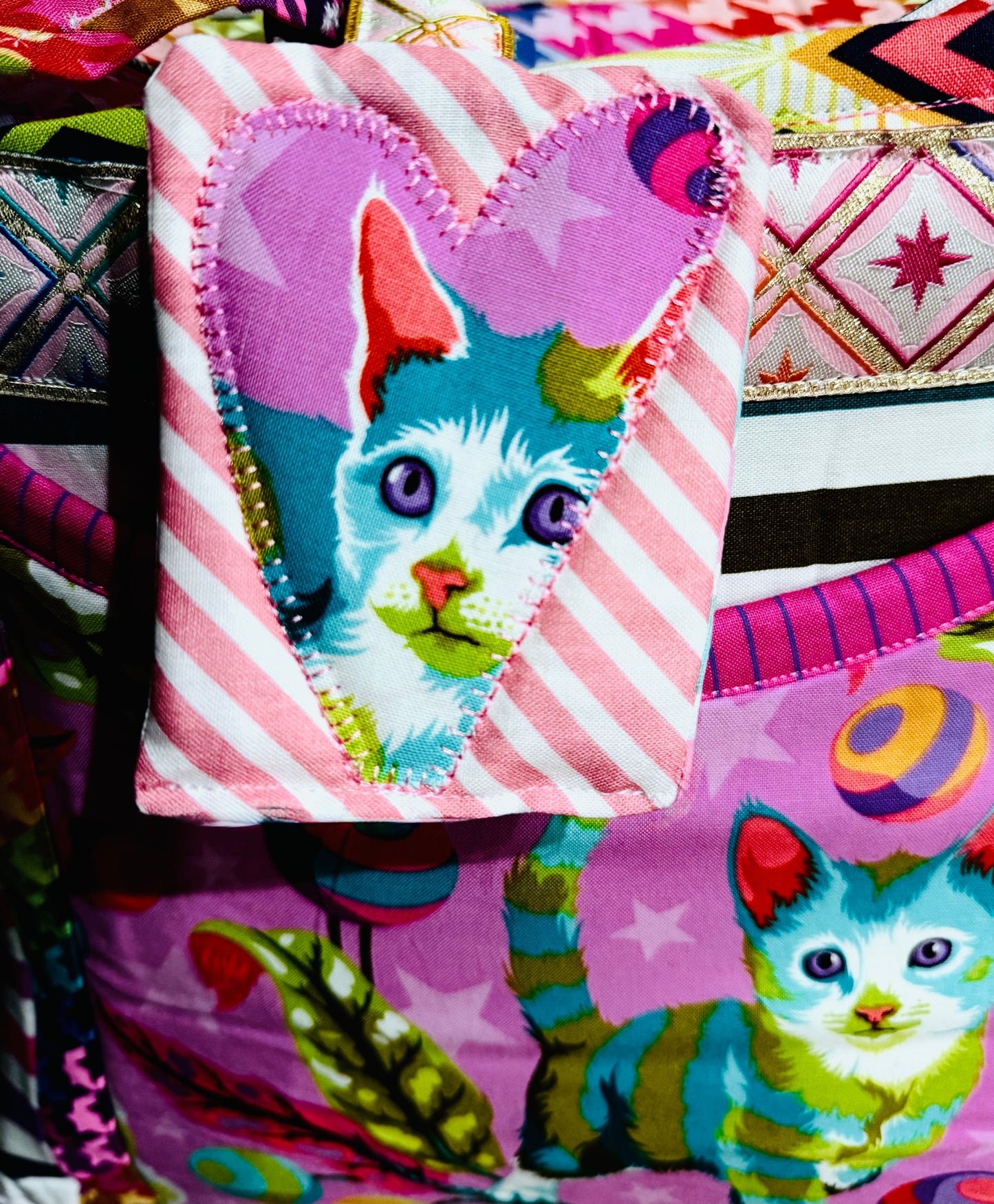 Disco Kitty Tote Purse Bag