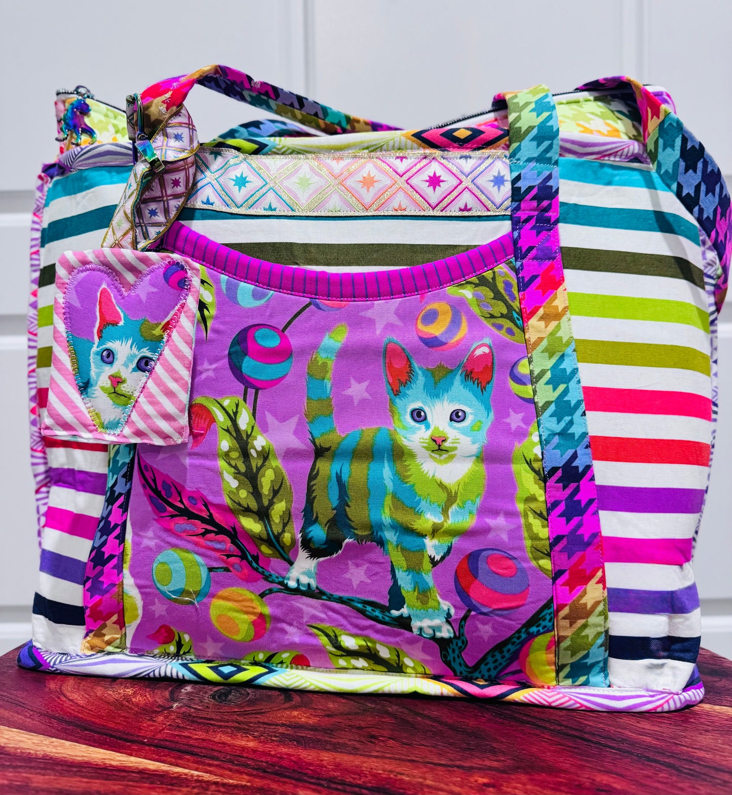 Disco Kitty Tote Purse Bag