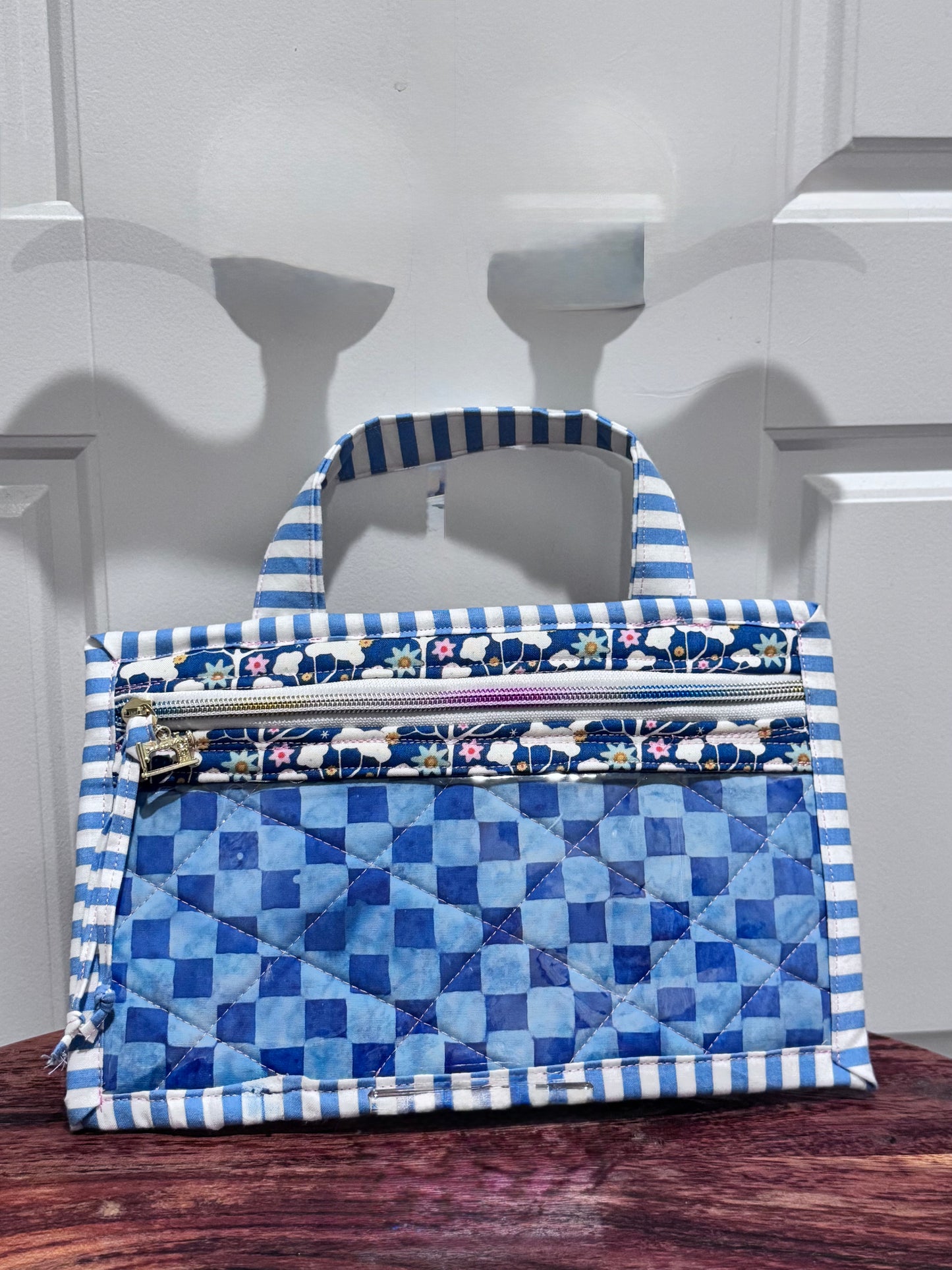 Small Project Bag Tilda Blue Check