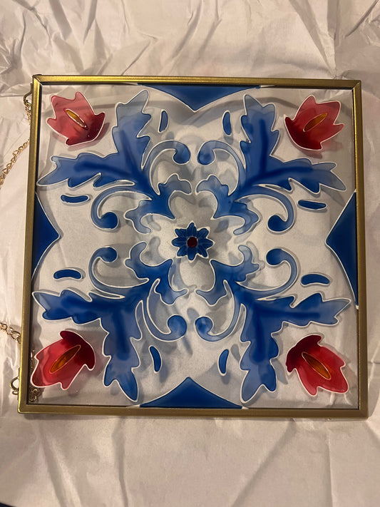 Stained Glass Wall Art Blue