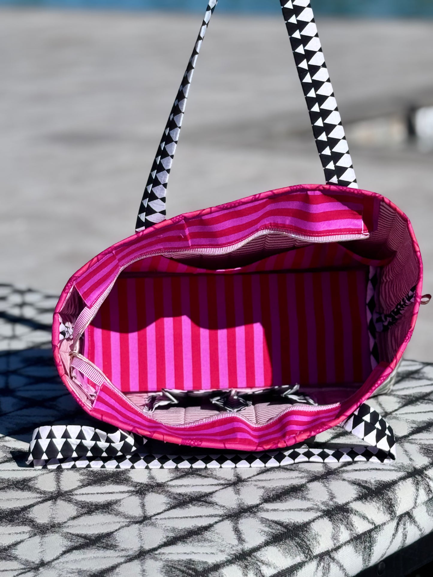 Beach Bag Big Tote Italian Leopard Chinoiserie