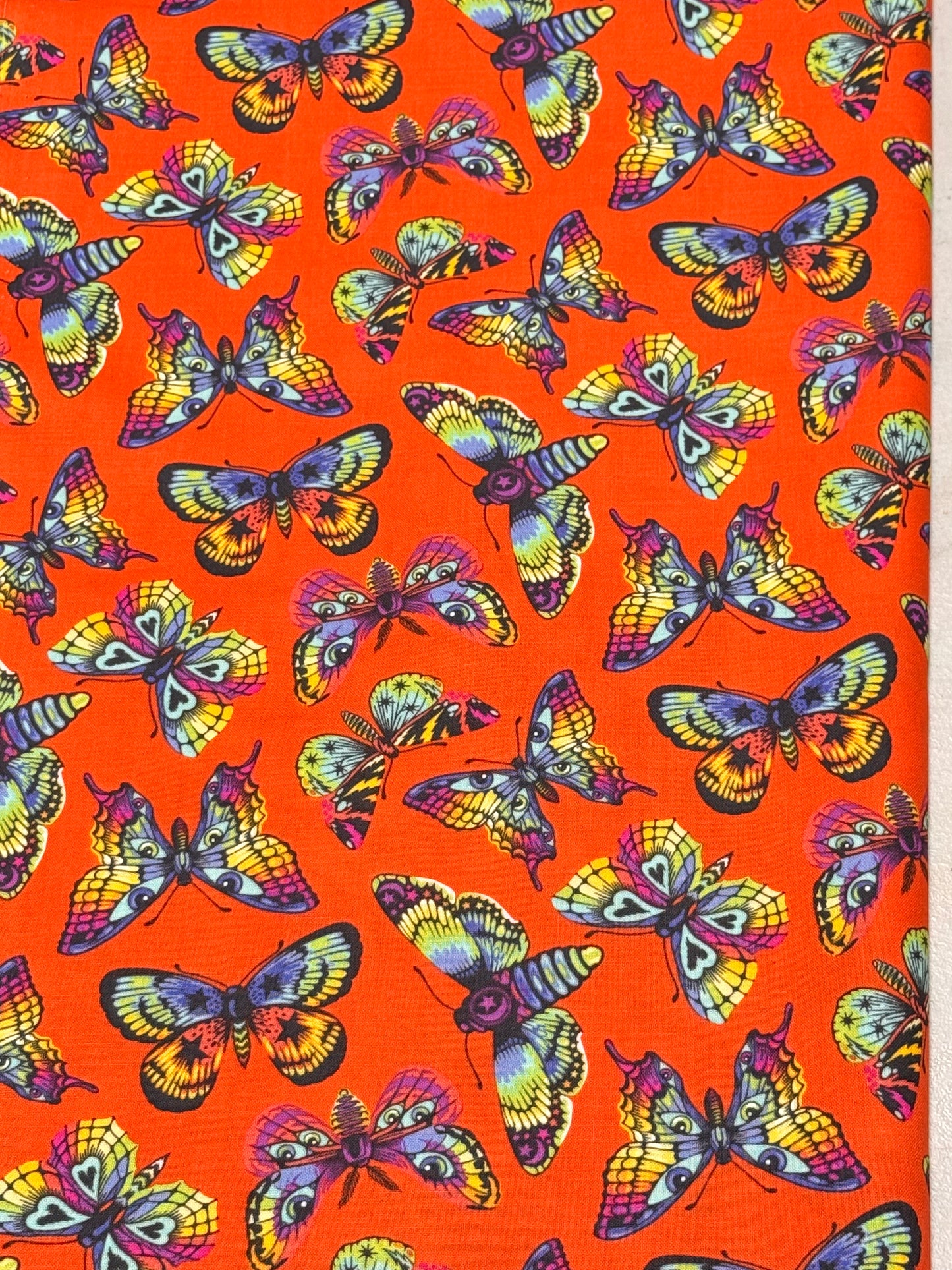 Tula Pink Daydreamer Butterflies Orange Free Spirit