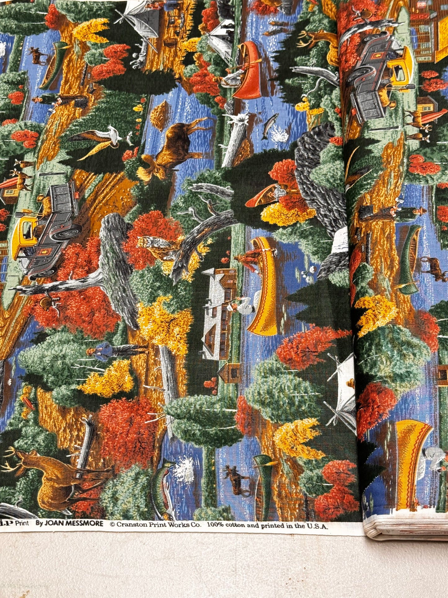 Springs Creative THE GREAT OUTDOORS USA Novelty Fabric