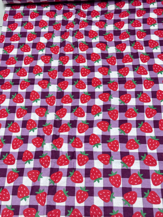 Oeko-Tex STRAWBERRY GINGHAM 100% WIDTH OF FABRIC: 42 IN
