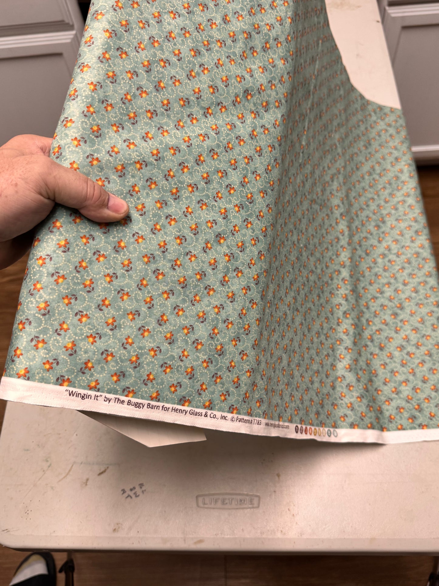 Henry Glass Buggy Barn Quilts Blue Fabric
