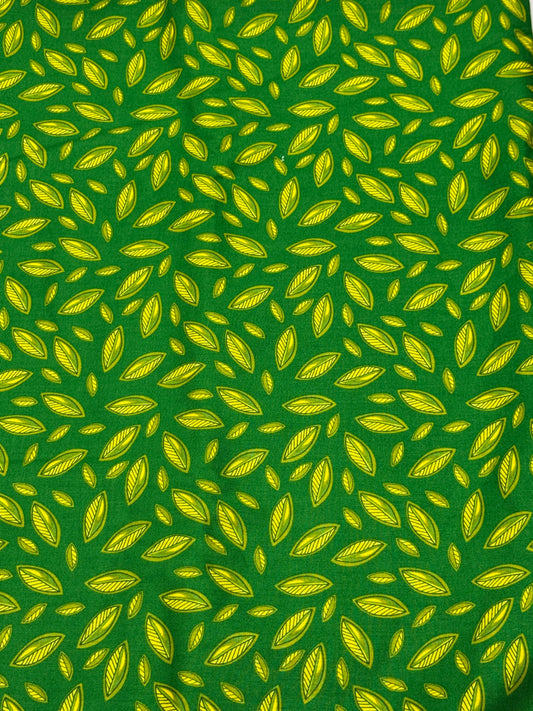 Green yellow tree leaves