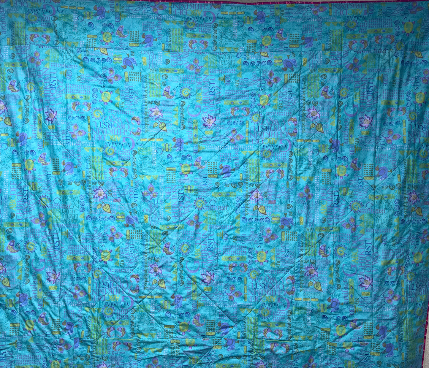 Ruby Star Scrappy Diamonds Quilt Throw
