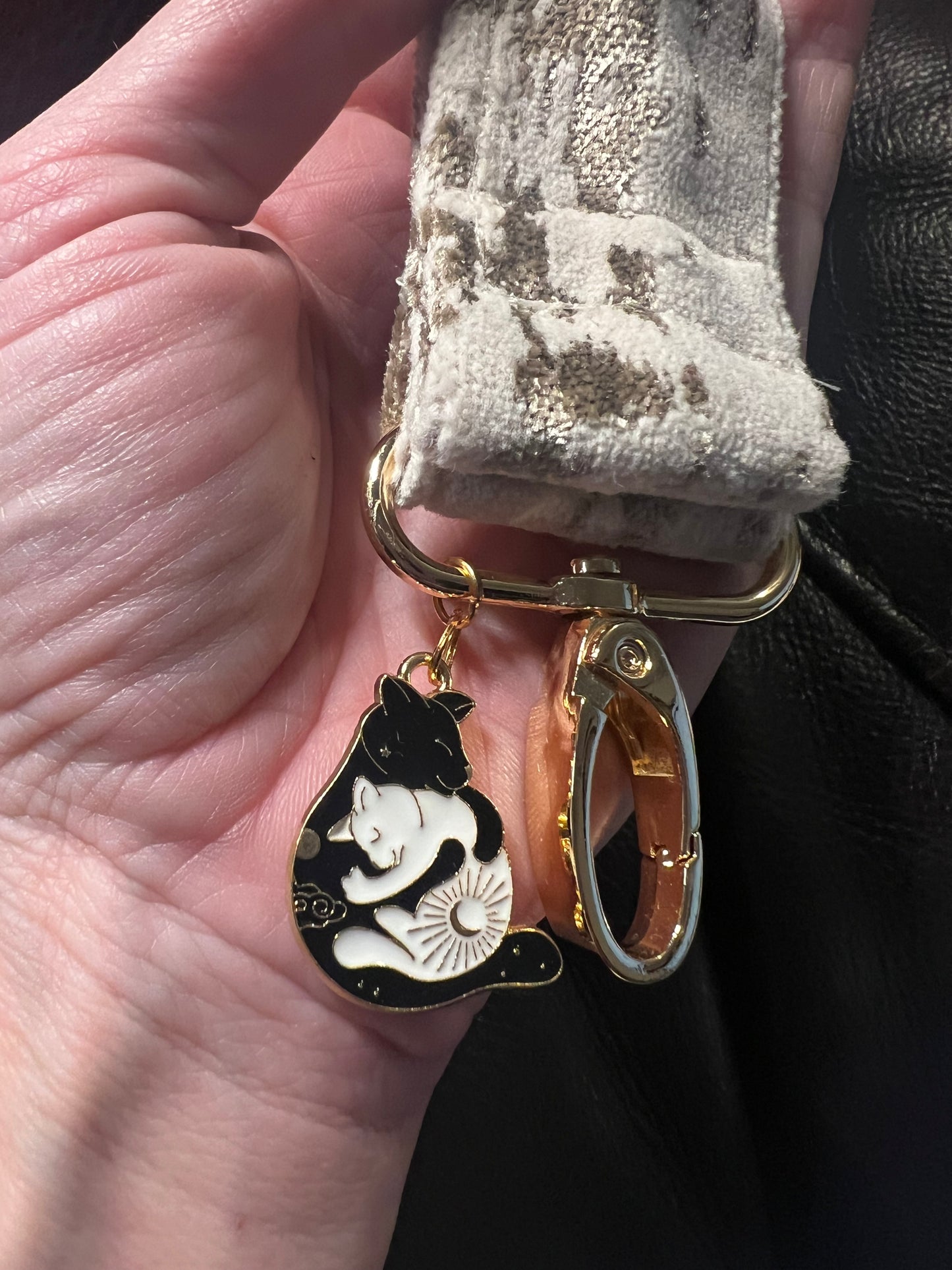 Wristlet with Cat Embellishment Keychain