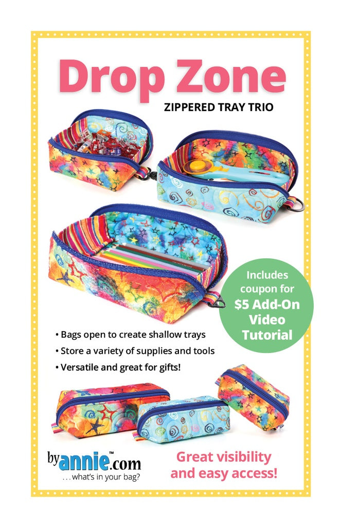 Drop Zone Bag Sewing Pattern By Annie