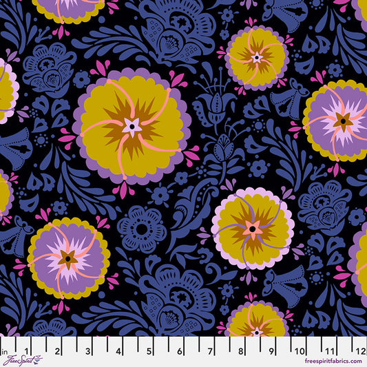 PWAH087.MOONLIGHT Moonlight Blue Fortune ALWAYS, AM by Anna Maria Sold by the Half Yard