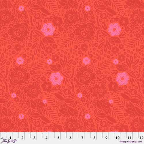 Lace in CORAL Love ALWAYS, AM by Anna Maria Sold by the Half Yard
