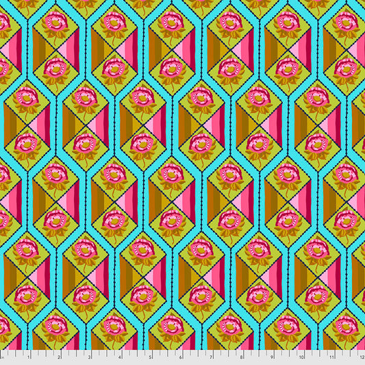 PWAH157.AQUA Facets Aqua ALWAYS, AM by Anna Maria Sold by the Half Yard