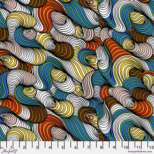 PWAL032.MULTI Snuggle BioGeo Energy by Adrienne Leban for Free Spirit Fabric