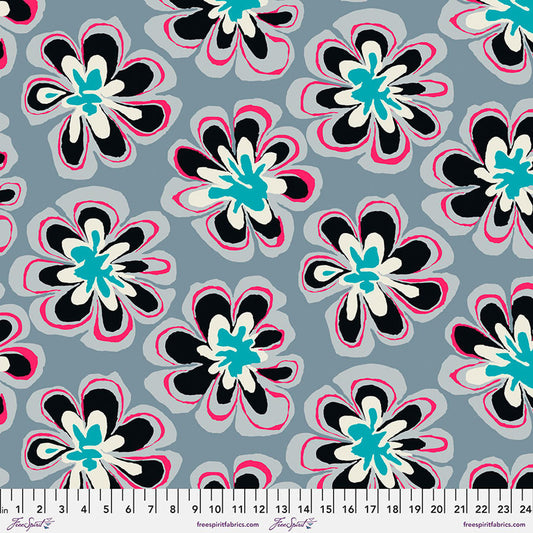 Funky Flora GREY Brandon Mably Kaffe Fassett Collective Sold by the Half Yard