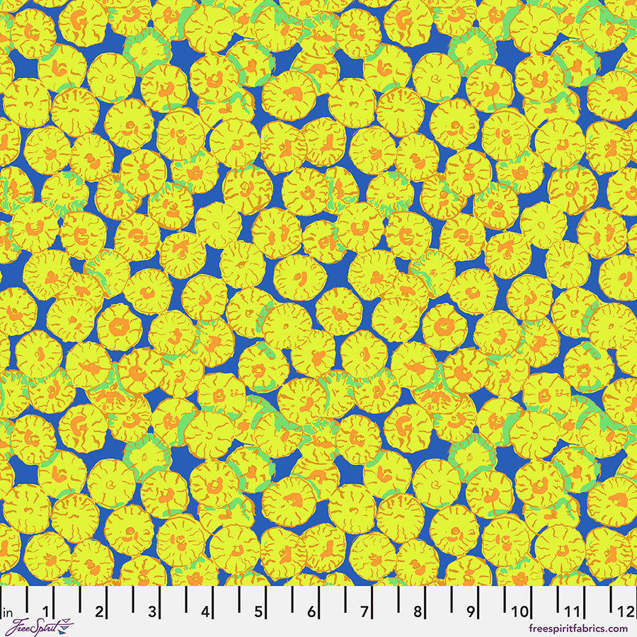 Sand Dollar BLUE Brandon Mably for Kaffe Fassett Collective Sold by the Half Yard