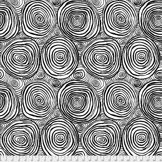 Onion Rings BLACK Kaffe Fassett Collective Sold by the Half Yard