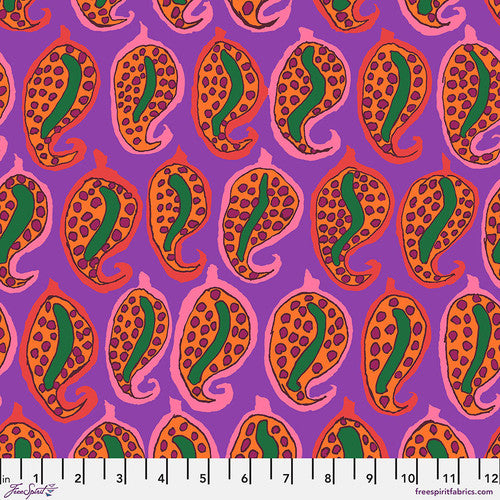 Pasha Paisely PURPLE Brandon Mably Kaffe Fassett Collective Sold by the Half Yard