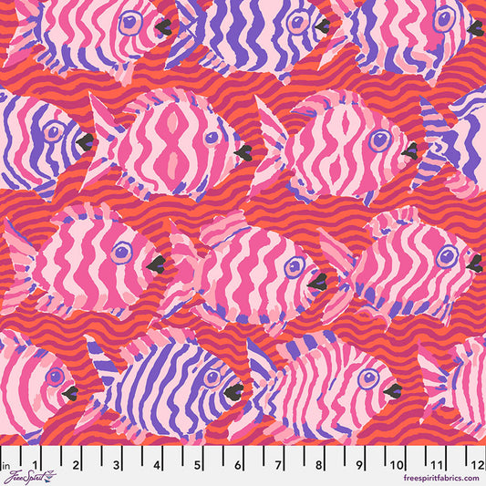 Minnows RED by Brandon Mably for Kaffe Fassett Collective FABRIC
