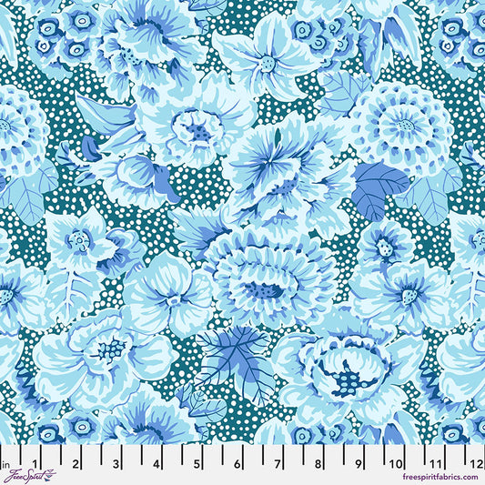 Floral with Dots BLUE Kaffe: From the Archives | Kaffe Fassett Collective Sold by the Half Yard - PRE-ORDER