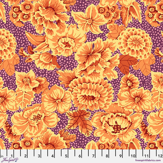 Floral with Dots PLUM Kaffe: From the Archives | Kaffe Fassett Collective Sold by the Half Yard - PRE-ORDER