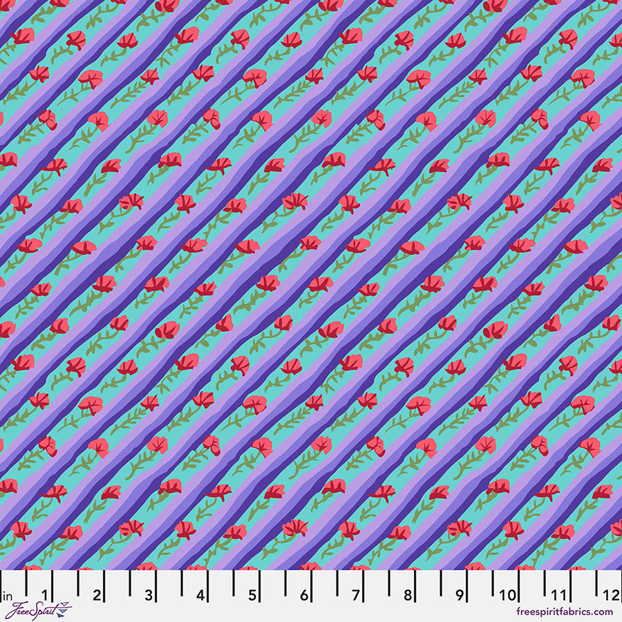 Diagonal Poppy PURPLE Kaffe: From the Archives | Kaffe Fassett Collective Sold by the Half Yard - PRE-ORDER (Copy) (Copy)