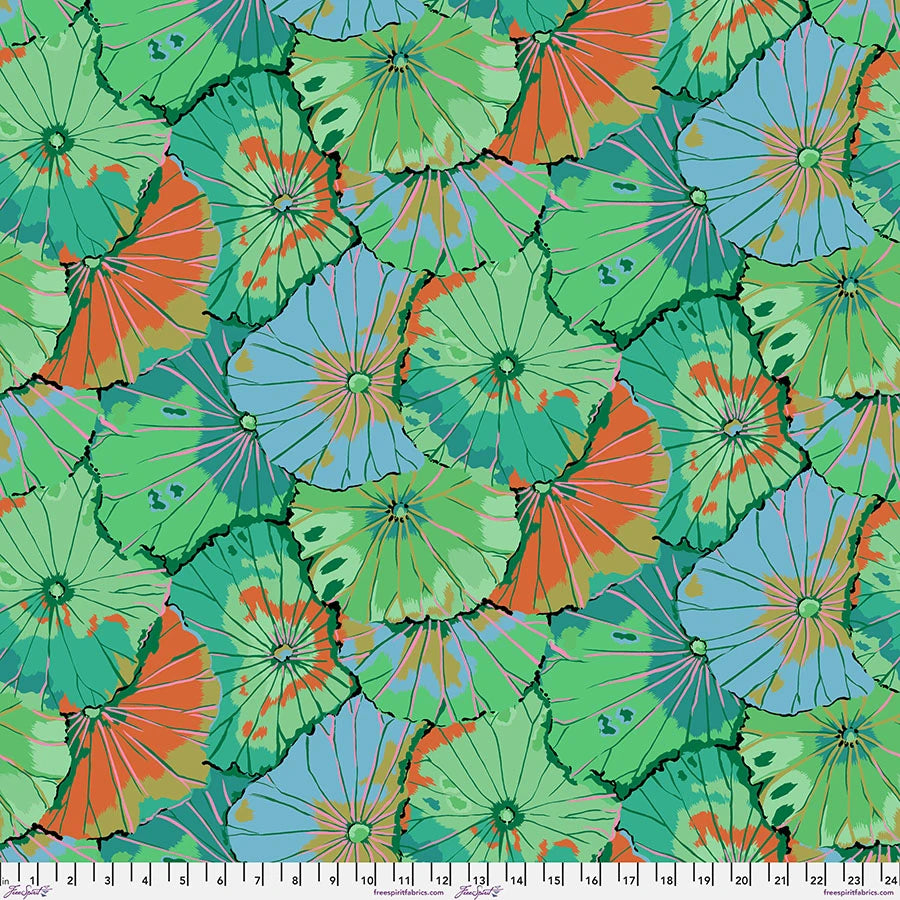 Lotus Leaf EMERALD Kaffe Fassett Collective FABRIC Sold By the Half Yard