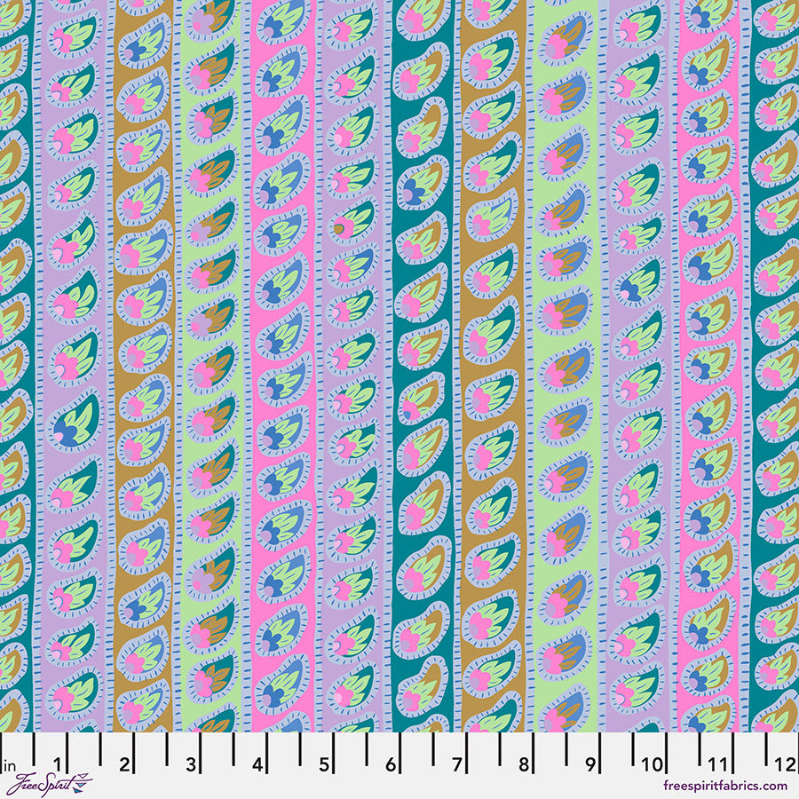 Paisley Stripe LAVENDER Kaffe: From the Archives | Kaffe Fassett Collective Sold by the Half Yard - PRE-ORDER