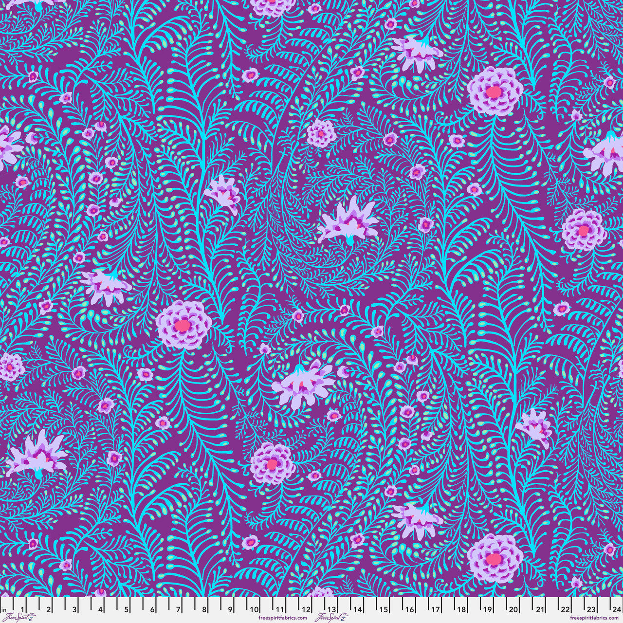 Ferns PURPLE Kaffe Fassett Collective Sold by the Half Yard