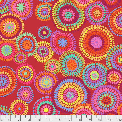 Mosaic Circles RED Kaffe Fassett Collective Sold by the Half Yard