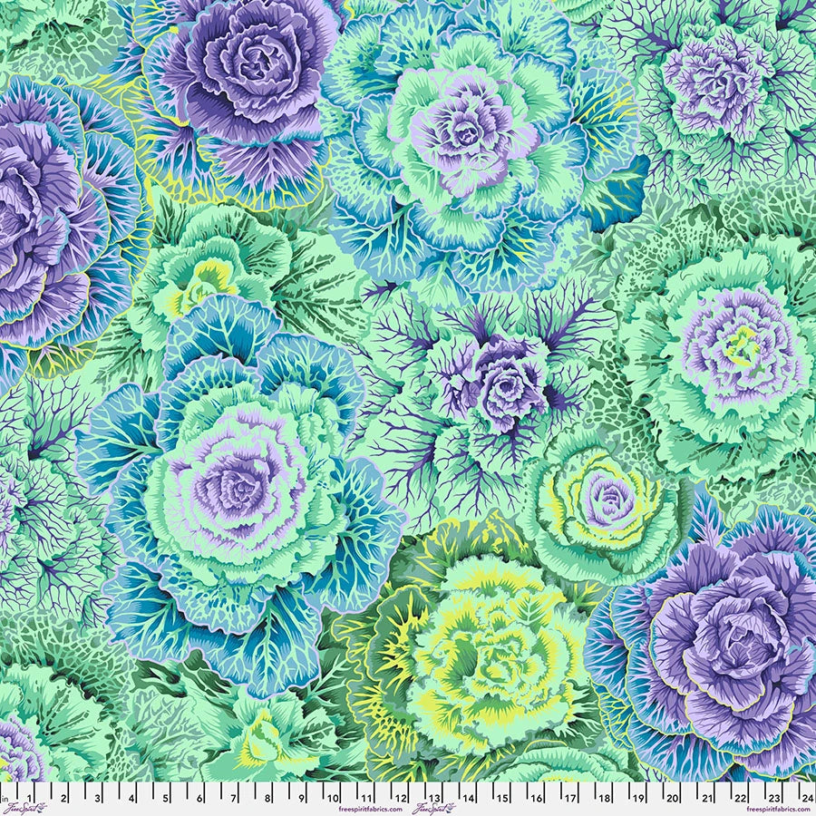 Brassica GREEN Philip Jacobs Kaffe Fassett Collective Sold by the Half Yard
