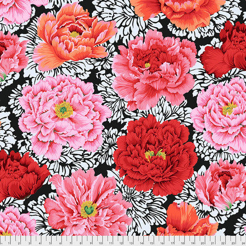 Brocade Peony CRIMSON Red Philip Jacobs for Kaffe Fassett Collective Stash Sold by the Half Yard