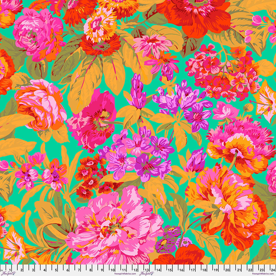 Voluptuous GREEN Kaffe Fassett Collective Sold by the Half Yard
