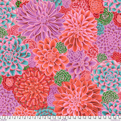 House Leeks PINK by Kaffe Fassett Collective Sold by the Half Yard
