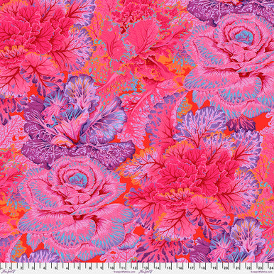 Curly Kale RED Philip Jacobs for Kaffe Fassett Collective Sold by the Half Yard