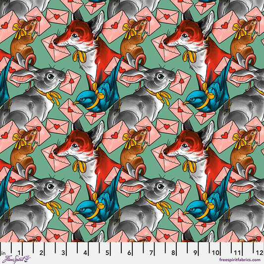 *PRE-ORDER Pen Pals - Multi l Love Letters by Club Hauer for Free Spirit Fabric PWRH132.MULTI