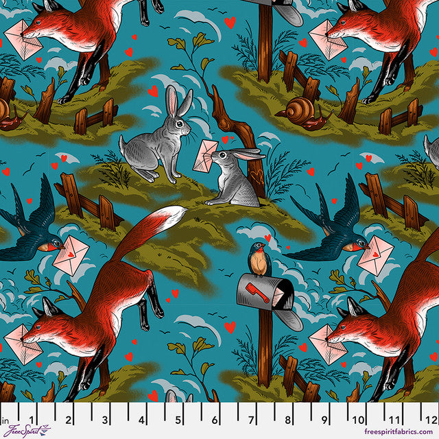 *PRE-ORDER Mail Toile - Multi l Love Letters by Club Hauer for Free Spirit Fabric PWRH139.MULTI
