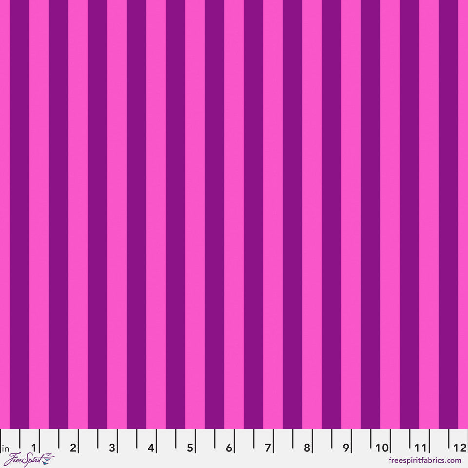 Tent Stripe FOXGLOVE Purple True Colors by Tula Pink Sold by the Half Yard