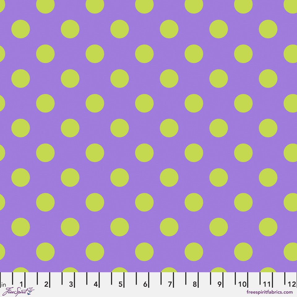 Pom Pom Spot ORCHID Purple True Colors by Tula Pink Sold by the Half Yard