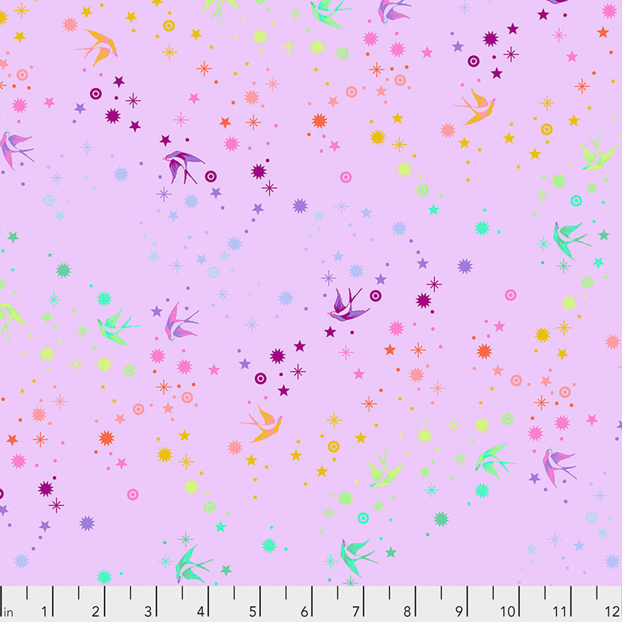 Tula's True Colors Fairy Dust LAVENDER by Tula Pink Fabric Sold by the Half Yard