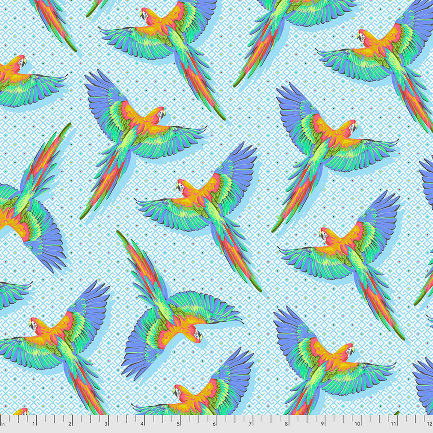 PWTP170.CLOUD MACAW YA LATER Cloud Blue by Tula Pink Fabric