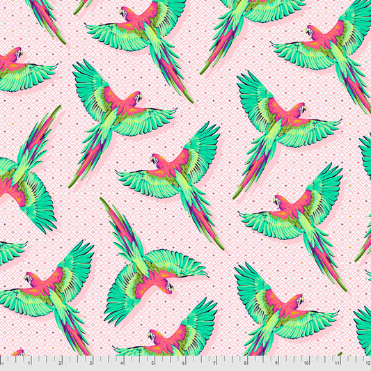 PWTP170.dragonfruit MACAW YA LATER DragonFruit Pink by Tula Pink Fabric