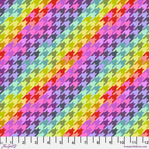 Sweet Tooth Cosmic (Dark) UNTAMED Houndstooth Tula Pink Fabric Sold by the Half Yard